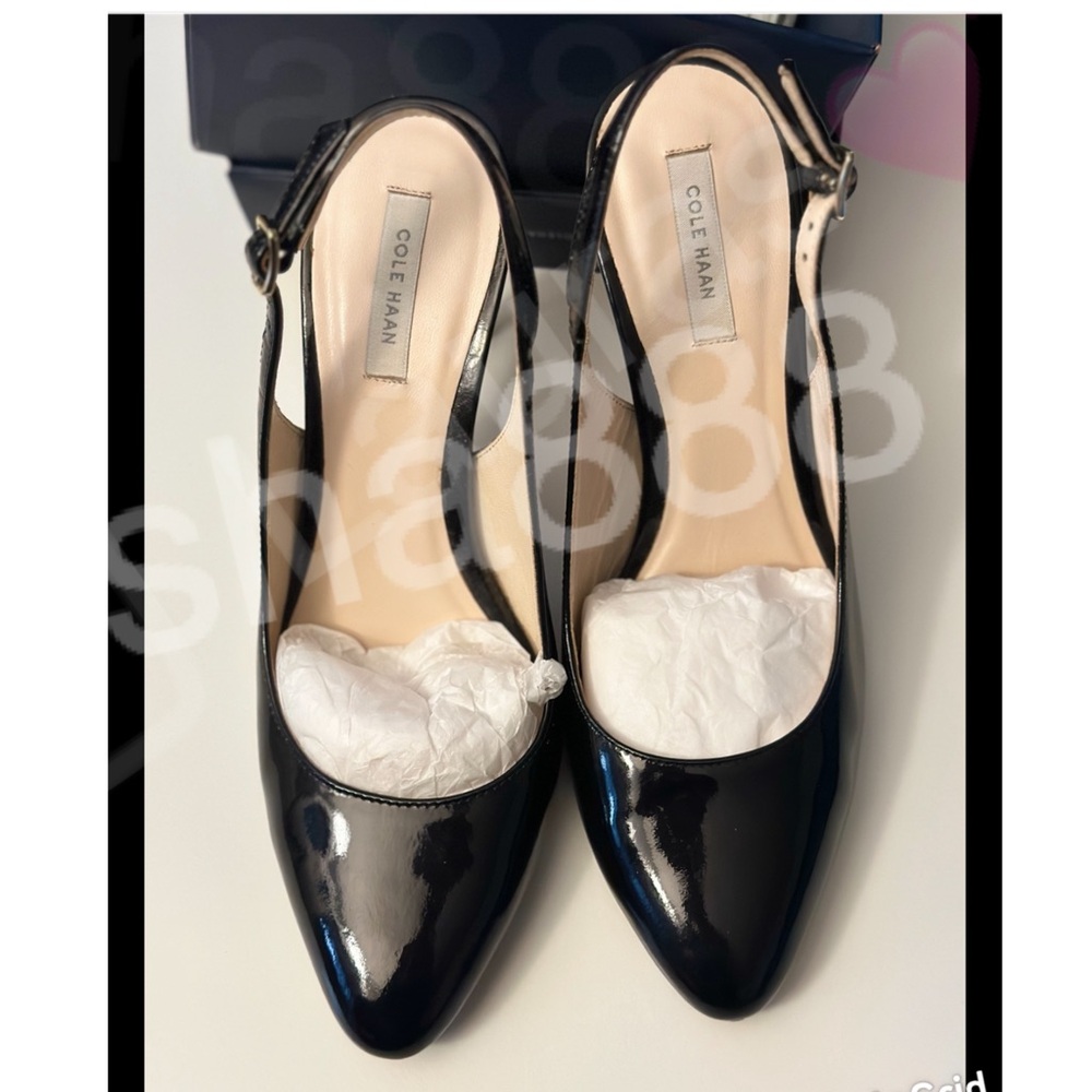 Cole Haan Bethany Sling Black Pumps 6.5 B Closed Toe Heels
